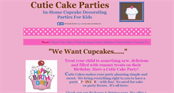 Desktop Screenshot of cutiecakeparties.com